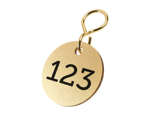 Brass key tags | Identificador de llaves de latón | Schlüsselmarken Messing