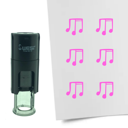Stamp music notes - 10 mm print