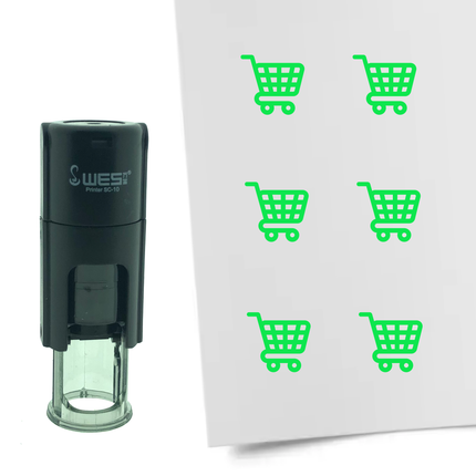 Stamp shopping cart - 10 mm print