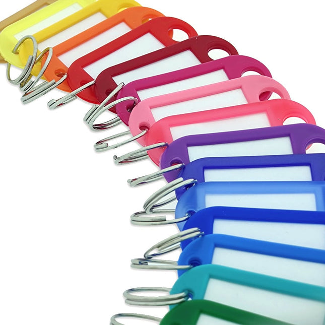 Etiquetas para llaves con anillo 55x22 mm - Mezcla 25 colores - Por 50 unidades