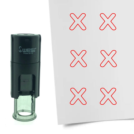 Stamp open X - 10 mm print