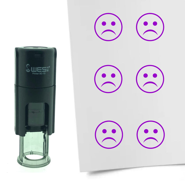 Stamp desperate smiley - 10 mm print
