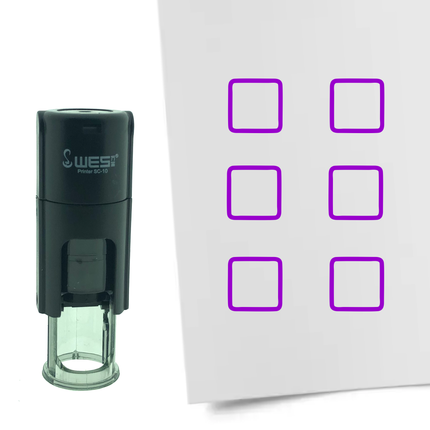 Stamp empty checkbox - 10 mm print