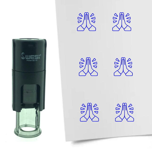 Stamp folded hands - 10 mm print