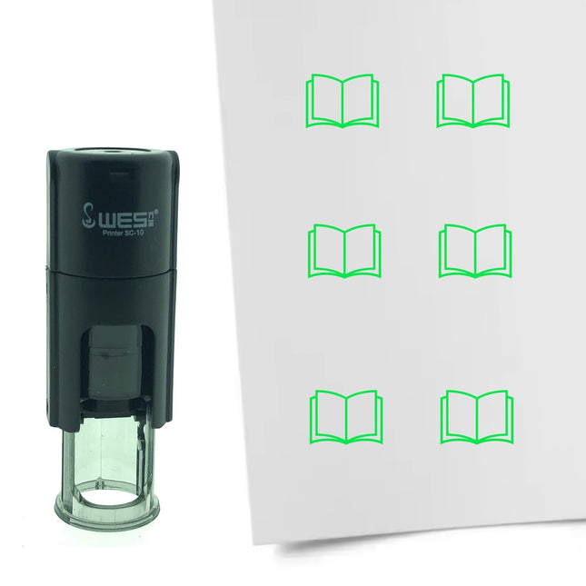 Stamp open book - 10 mm print
