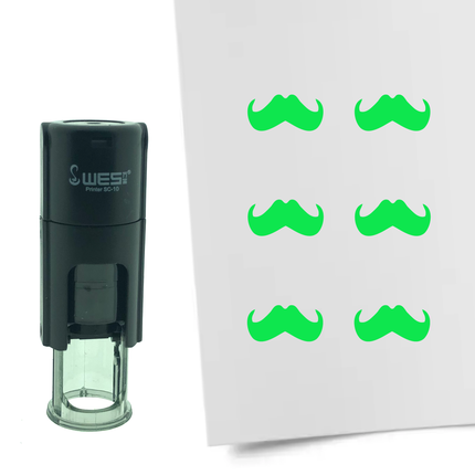 Stamp mustache - 10 mm print