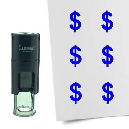 Stamp dollar sign - 10 mm print