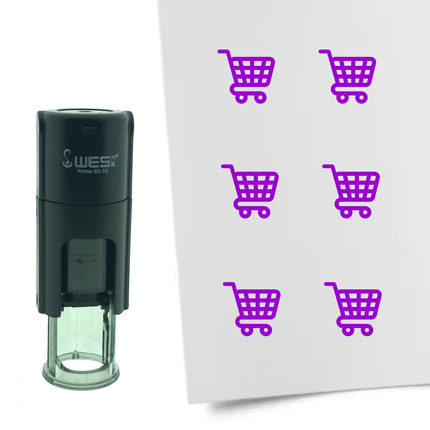 Stamp shopping cart - 10 mm print