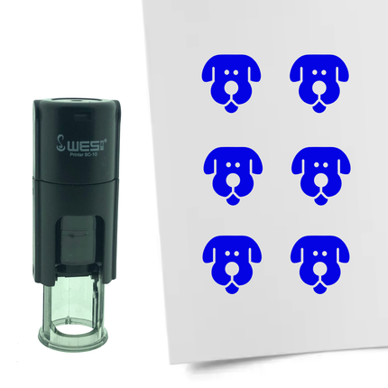 Stamp dog - 10 mm print