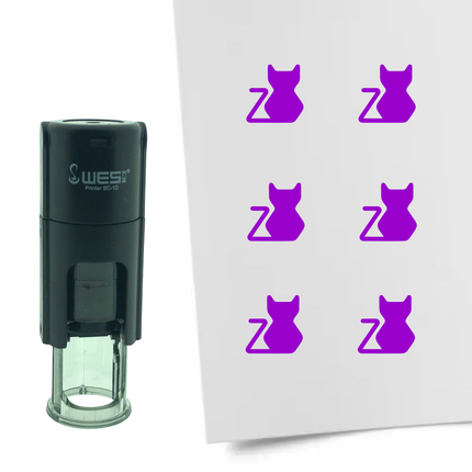Stamp cat - 10 mm print