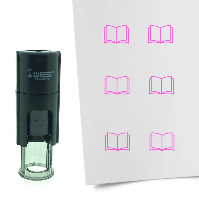 Stamp open book - 10 mm print