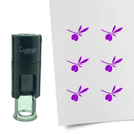 Stamp olive branch - 10 mm print