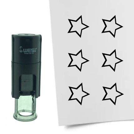 Stamp open star - 10 mm print