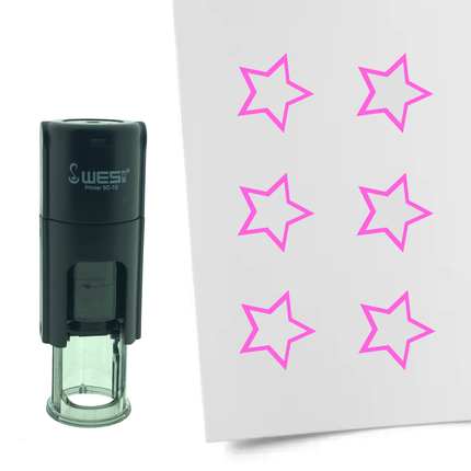 Stamp open star - 10 mm print