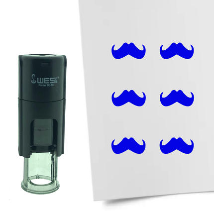 Stamp mustache - 10 mm print