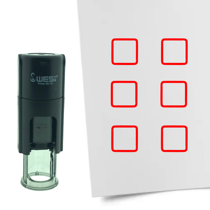 Stamp empty checkbox - 10 mm print