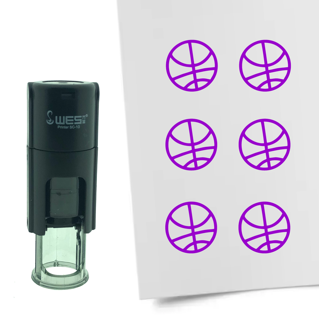 Stamp basketball - 10 mm print