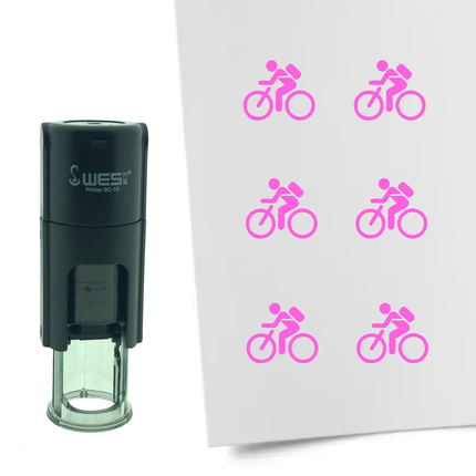 Stamp bicycle - 10 mm print