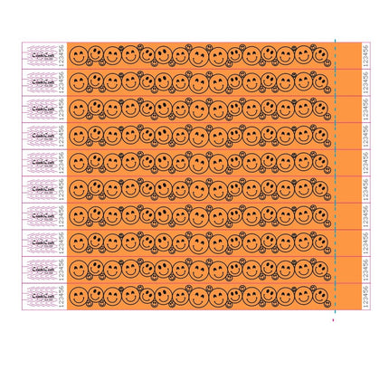Pulseras de Tyrex con carita feliz - 100 unidades