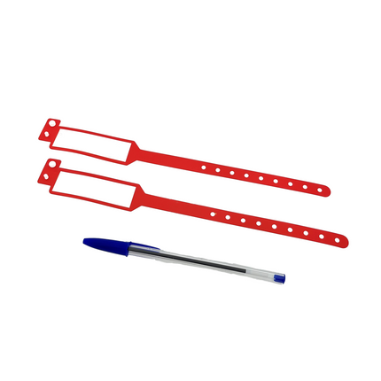Pulseras de plastico esribible 249x25 mm - 100 unidades
