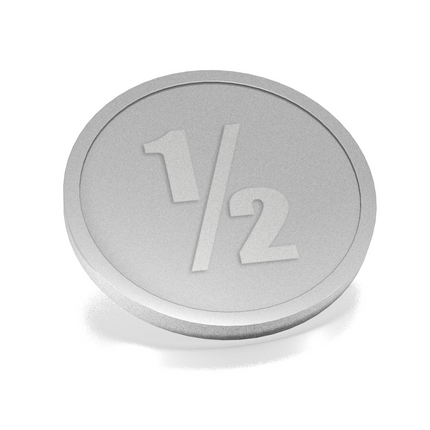 Fichas de plástico con 1/2 en relieve Ø29 mm - 250 unidades