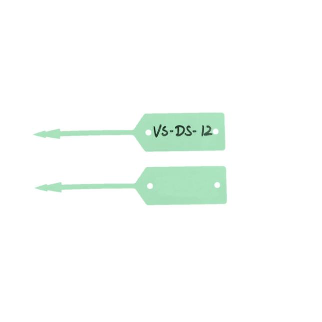 Self-locking key tags green HDPE 190x37mm