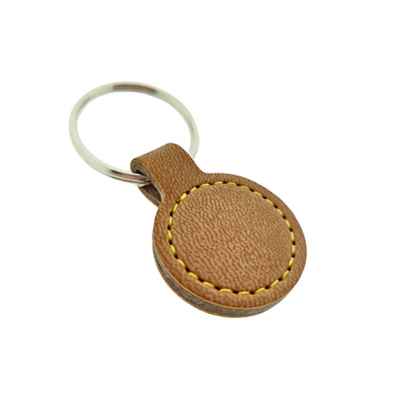 Llavero redondo de cuero Ø30 mm - Por unidad