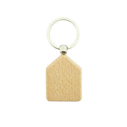 Llavero de madera caza 45x35 mm - Por unidad
