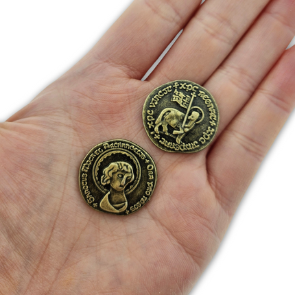 Réplica de moneda medieval, color dorado - 100 unidades