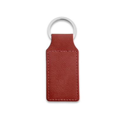 Llavero rectangular de cuero 33x70mm - Por unidad
