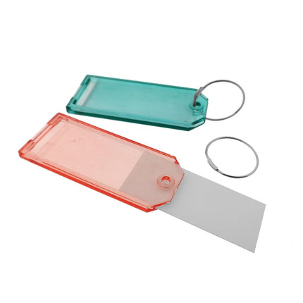 Etiqueta para llaves de metacrilato 75x31 mm - ventana por ambos lados