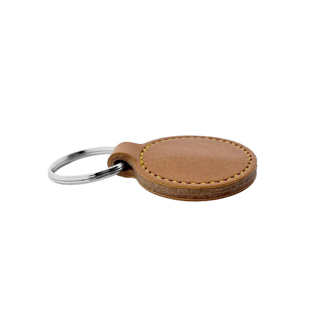 Llavero redondo de cuero Ø45 mm - Por unidad