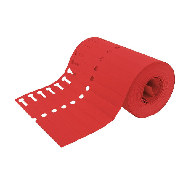 Loop-lock labels red PVC 120x13mm