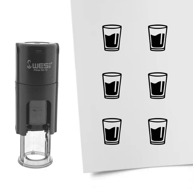 Stamp water glass - 10 mm print