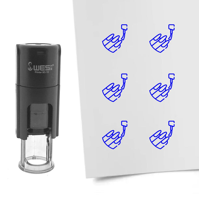 Stamp painted nails - 10 mm print