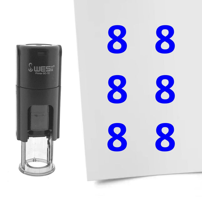 Stamp number 8 - 10 mm print