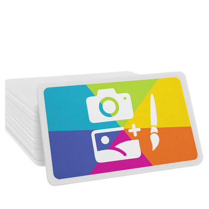 Fichas rectangulares personalizadas 64 x 42 mm - 100 unidades