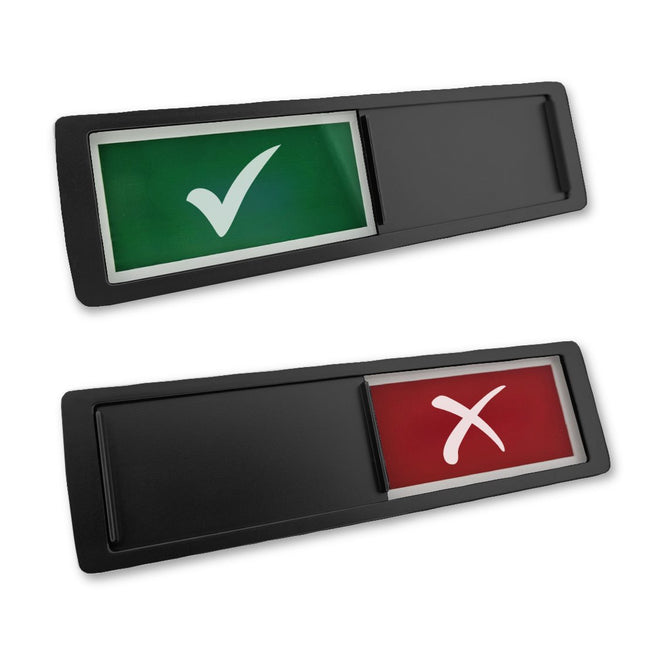 Checkmark - Cross sliding sign 178x50mm - 1 pc