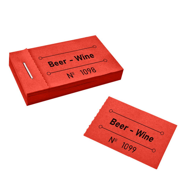 Drink ticket beer - wine - 50 tickets