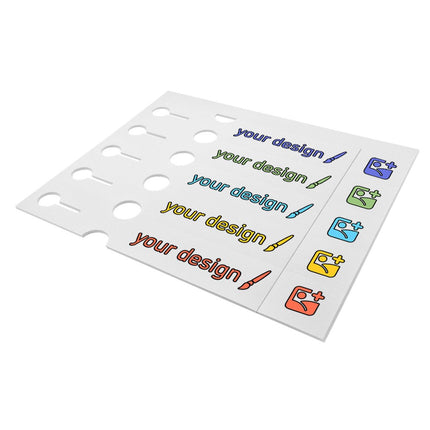Custom loop-lock labels white PET 250x38mm