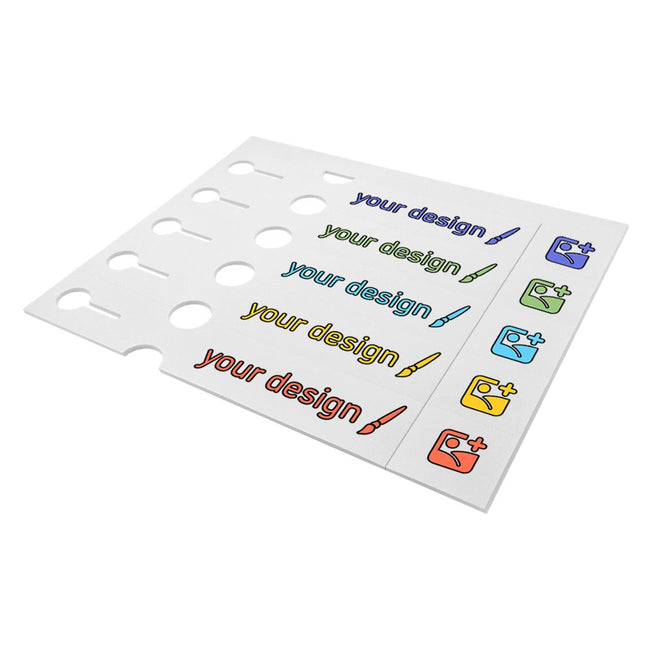Custom loop-lock labels white PET 250x38mm