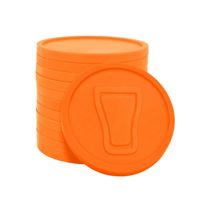 Fichas de plástico con relieve de un vaso Ø29 mm - 250 unidades