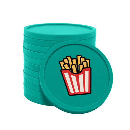 Fichas de plastico patatas fritas Ø29 mm - 100 unidades