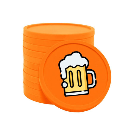 Fichas de plastico jarra de cerveza Ø29 mm - 100 unidades
