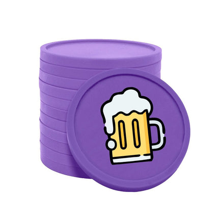 Fichas de plastico jarra de cerveza Ø29 mm - 100 unidades