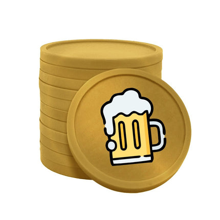 Fichas de plastico jarra de cerveza Ø29 mm - 100 unidades