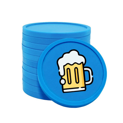 Fichas de plastico jarra de cerveza Ø29 mm - 100 unidades
