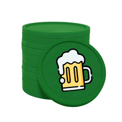 Fichas de plastico jarra de cerveza Ø29 mm - 100 unidades
