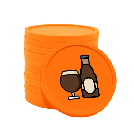 Fichas de plastico cerveza especial Ø29 mm - 100 unidades