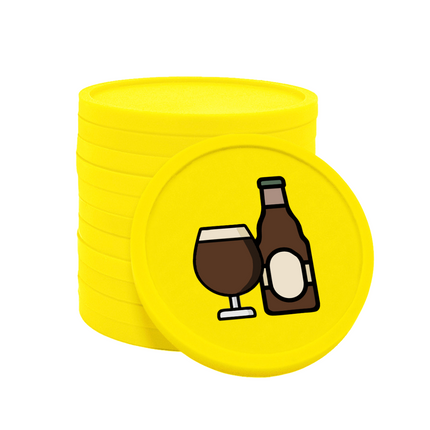 Fichas de plastico cerveza especial Ø29 mm - 100 unidades